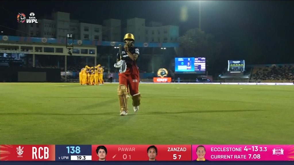 M Rcb Vs Upw Sahana Pawar Wicket